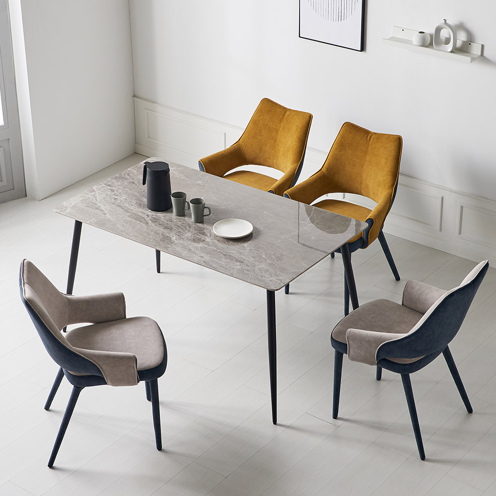 라비앙 직사각 유광 세라믹 식탁 테이블 블랙 1400