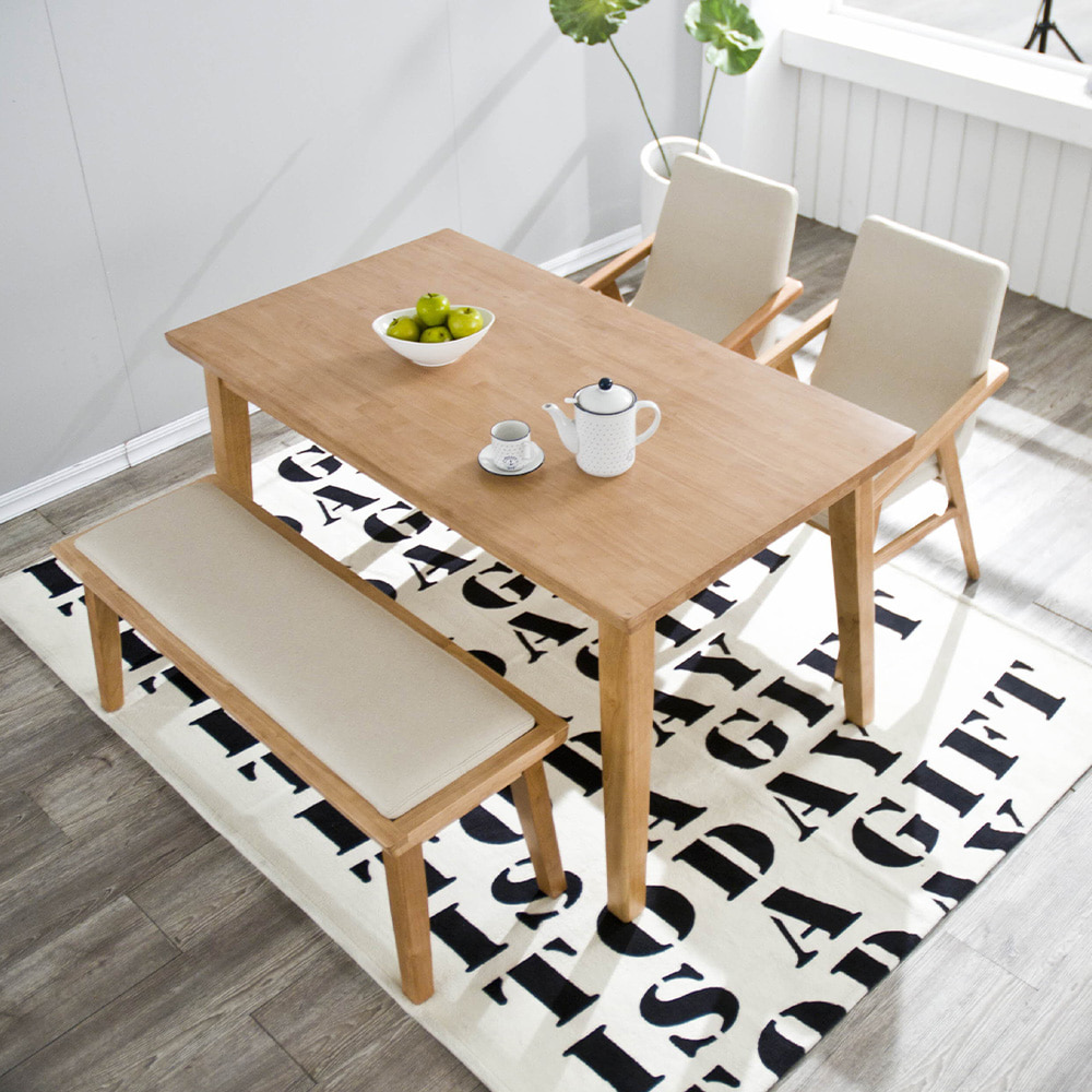 라리나 원목 4인 식탁 테이블 (의자 미포함)