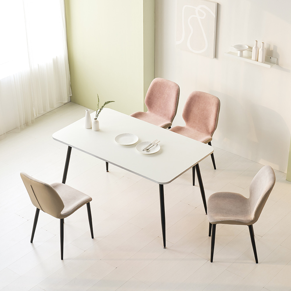 아미누 HPM 양면 사각 테이블 4인 식탁 1400 (의자 미포함)